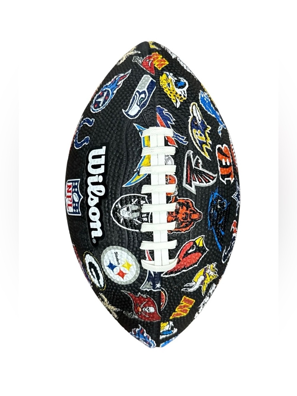 Wilson Black Football with Multiteam Logo Graphics